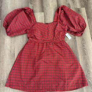 Old Navy Red Plaid Dress